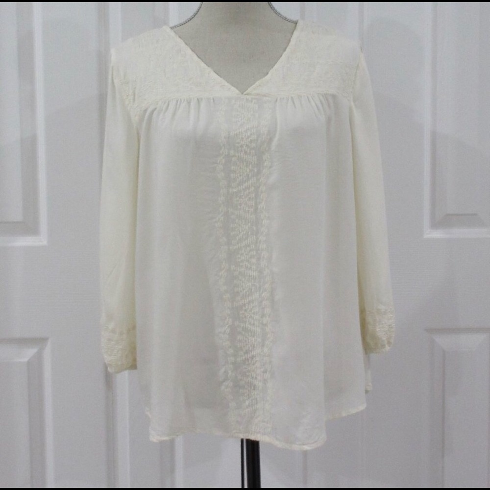 Lucky Brand Boho Peasant Blouse